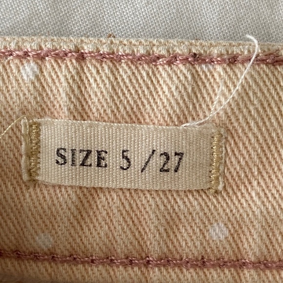 QSD Women's Light Peach Polka Dot Denim Cutoff Shorts Size 5/27 - Picture 6 of 12